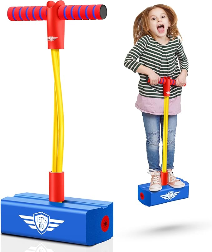 CUUGO LET'S GO! CG Jumping Promotes Growing Taller- Pogo Stick Foam Pogo Jumper for Kids, Toys for