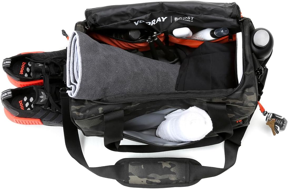 Vooray 22L Boost Duffle Bag – Small Gym Bag for Men and Women, Lightweight Travel Duffel with Shoe