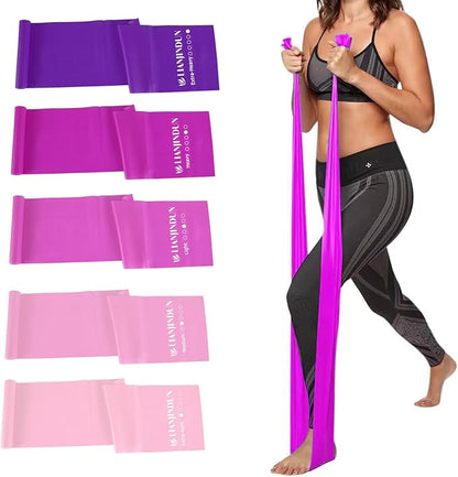 5 Pcs Professional Resistance Bands. Latex-Free, Elastic Band, Work Out Bands, Stretch Bands for