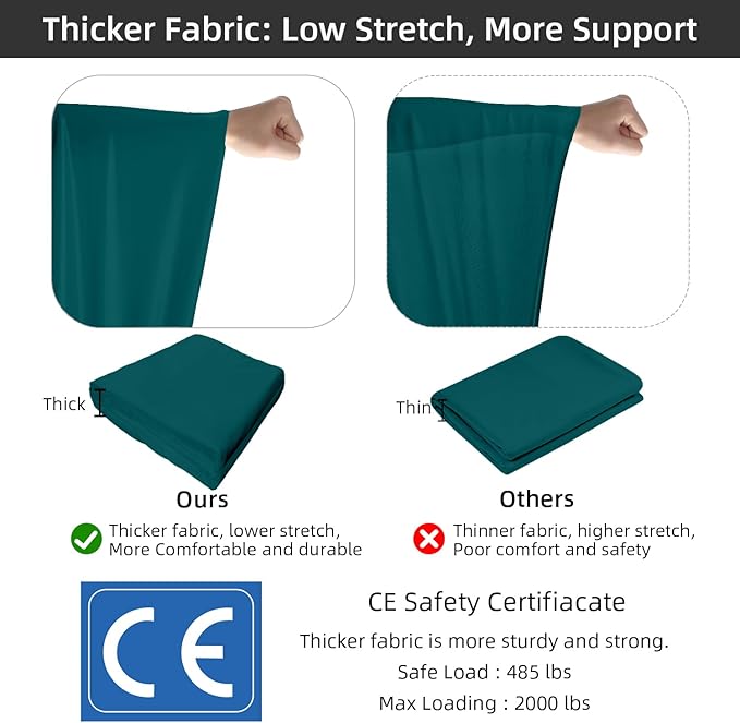 PRIOR FITNESS Aerial Silks Set, Professional Thicker Low Stretch Fabric 9/15/20 Yards Aerial Silk