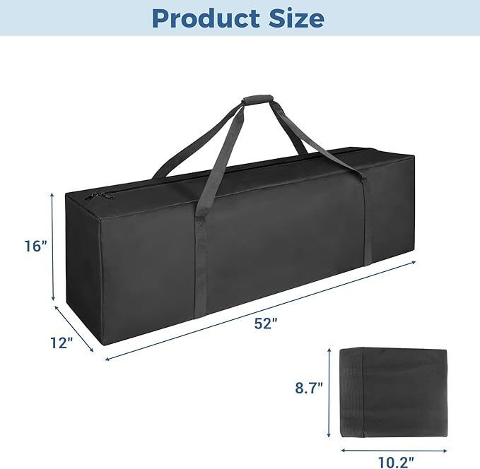 COOLBEBE 52" Sports Duffle Bag - 160L Extra Large Travel Duffel Luggage Bag with Upgrade 2-way
