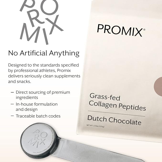 ProMix Nutrition Collagen Peptides, Chocolate - Hydrolyzed Collagen Protein Promotes Healthy Skin