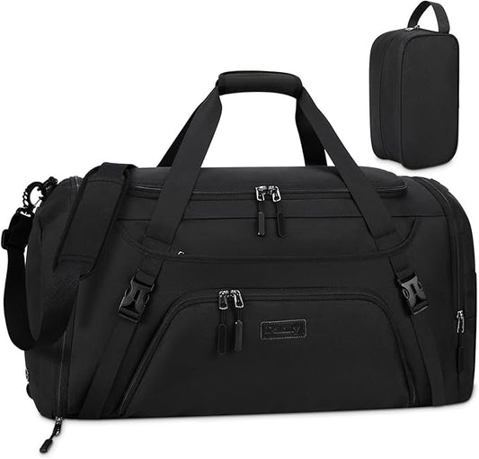 Gym Duffle Bag for Women Men 40L Waterproof Sports Travel Duffel Bags with Shoe Compartment,Wet