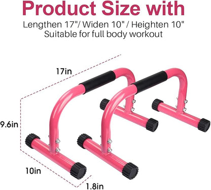 AmazeFan Parallettes Bars, High Steel Push Up Bar Strength Training For Handstands, Calisthenics