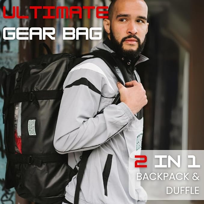Superare Gear Bags - Gym Duffle Bag, Backpack, Tote Bag for MMA, Athletic Gym Boxing Bag - Enorme