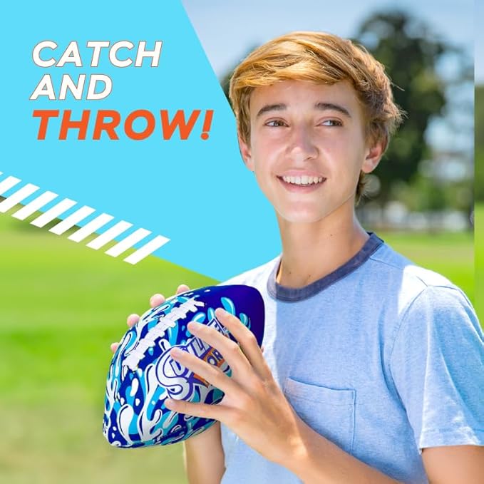 Sunlite Sports Waterproof Football for Lawn Backyard Pool Beach Lake Park Water Toy, Outdoor Play