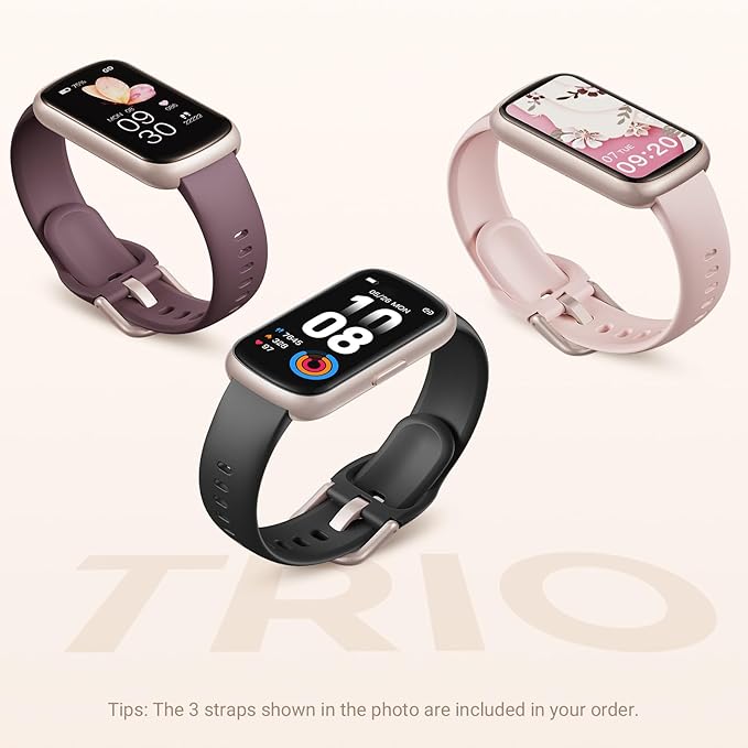 Health Fitness Tracker Smart Watch with 24/7 Heart Rate, Blood Oxygen, Sleep Tracker, Pedometer, 3