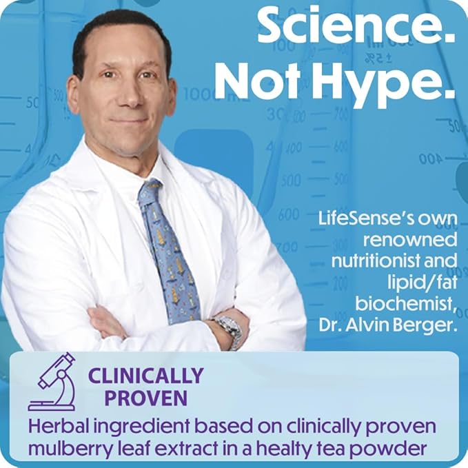 LifeSense GlucoLogic Clinically Proven Functional Tea, Next-Generation Smart Carb Blocker to help