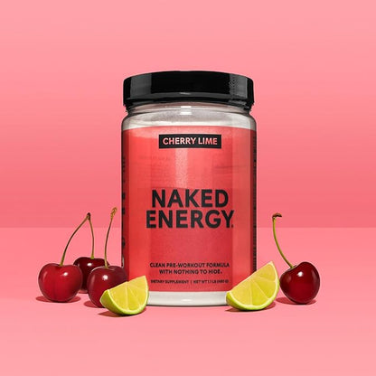 NAKED Cherry Lime Energy - Clean Pre Workout Supplement for Men and Women, Vegan Friendly, No Added