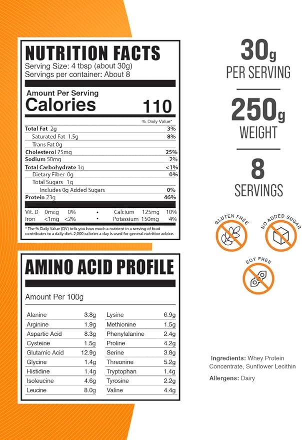BulkSupplements.com Whey Protein Concentrate Powder - Whey Protein Powder Supplement, Unsweetened