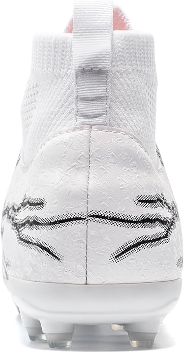 Kids Soccer Cleats Boys Girls Training Football Cleats Youth High-top Soccer Shoes for Little/Big