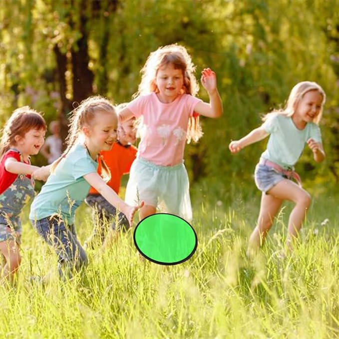 10 PCS Foldable Flying Disc Fans Set with Bag Folding Pocket Beach Flying Disc for Party Favors