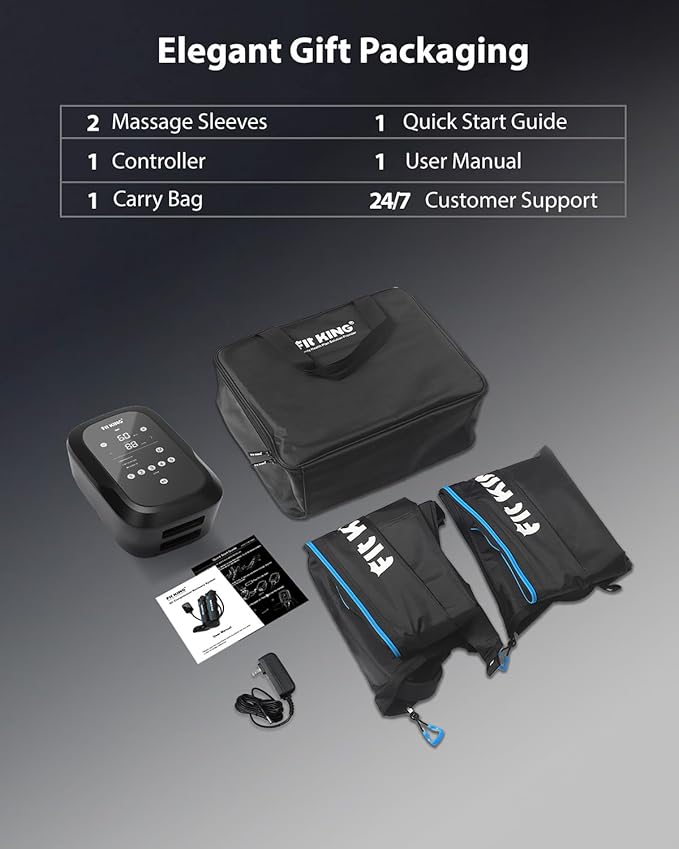 FIT KING Upgraded Leg Massager Recovery Boots, Professional Air Compression Recovery System for