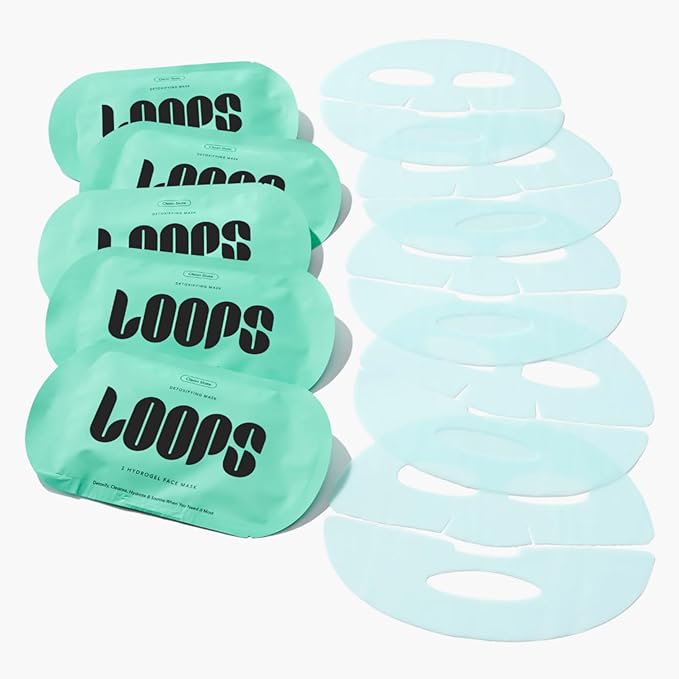 LOOPS CLEAN SLATE - Detoxifying Hydrogel Face Mask - Detoxify, Cleanse & Soothe - Deeply Purifying