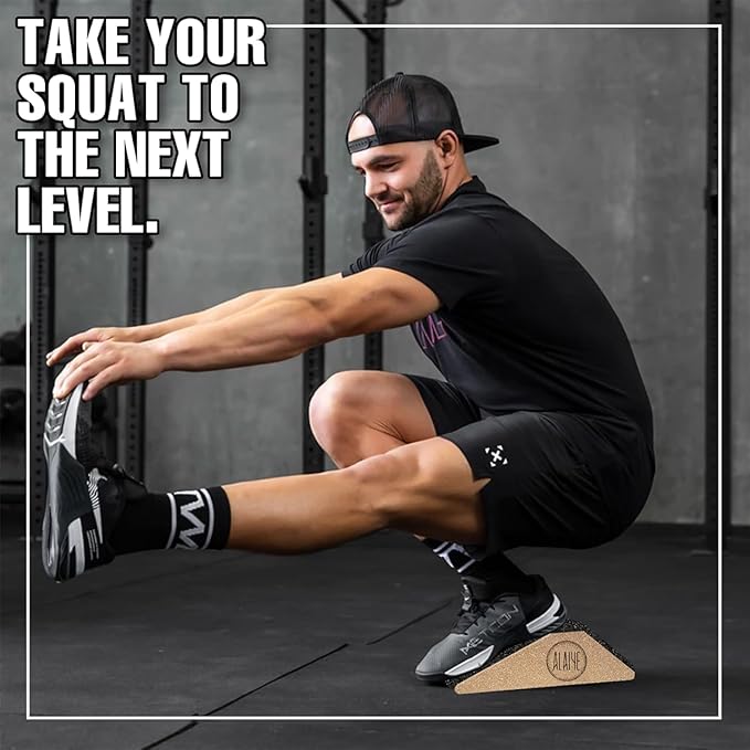 Squat Wedge Blocks (Set of 2) ??Non-Slip Slant Boards for Lower Body Workouts, Ankle and Calf
