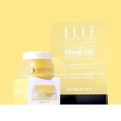 Saturday Skin Yuzu Vitamin C Sleep Mask Regenerist Retinol Ultra Rich Face Moisturizer Cream Smooth