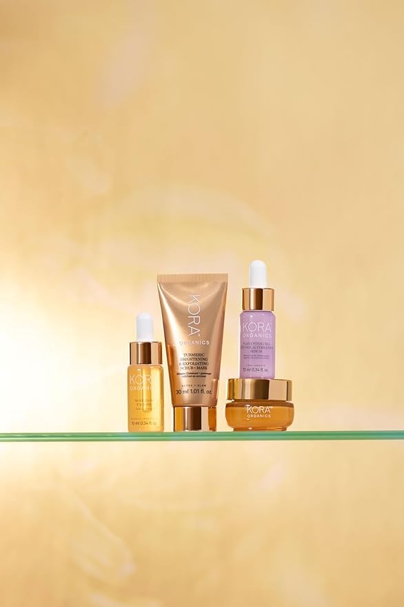 KORA Organics Turmeric Brightening & Exfoliating Mask, Multi-Use Facial Scrub, Polish & Illuminate