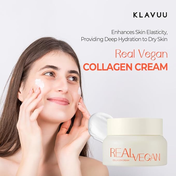 KLAVUU Real Vegan Collagen Cream - Enhances Skin Elasticity, Providing Deep Hydration to Dry Skin