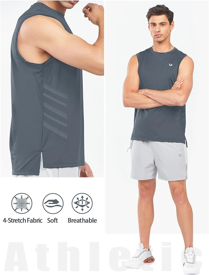 NORTHYARD Men's Athletic Workout Tank Top Running Gym Sleeveless Shirts Quick Dry Lightweight