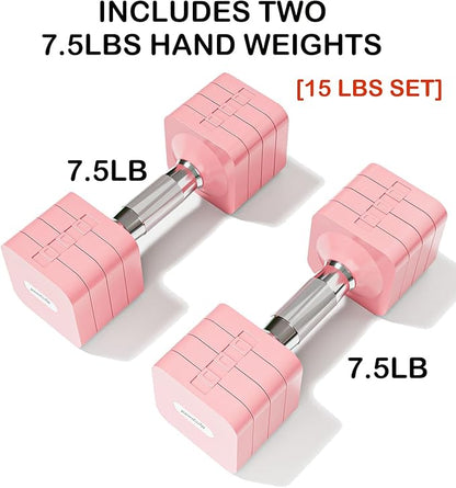 15LB 20LB 40LB 50LB Adjustable Dumbbell Set Free Weights Dumbbells Set for Women Men Hand Weights