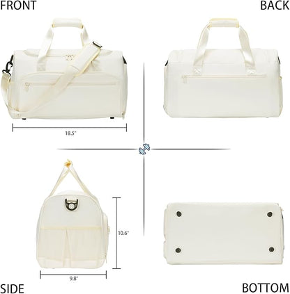 Gym Bag for Men Women, Small Fitness Workout Sports Bag with Wet Pocket & Shoes Compartment, Water