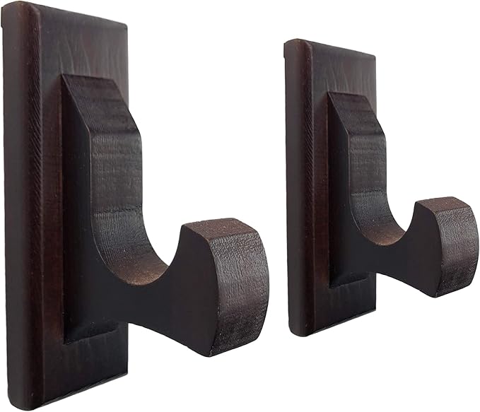 Sword Wall Mount Display Hooks - Wood Sword Holder Rack, Hanger for Martial Arts Weapons, Axe