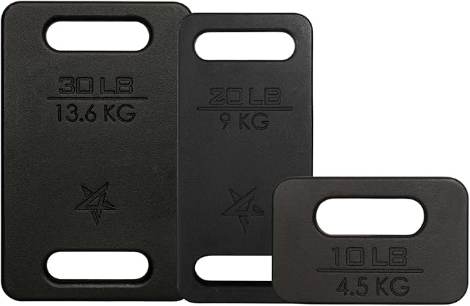 Yes4All Ruck Weight Plate, Cast Iron Rucking Plates with Wide Grip for Swings, Squat, Strength