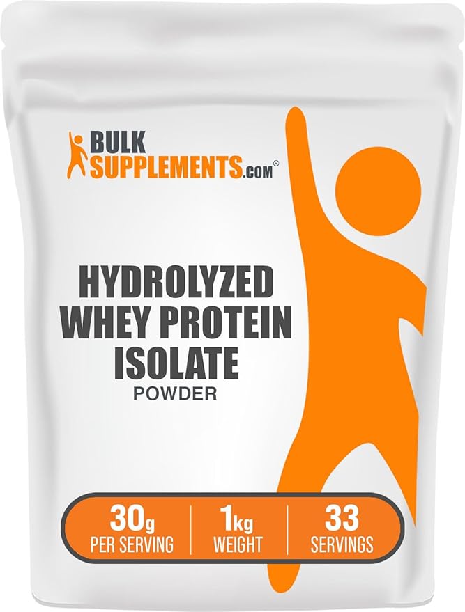 BulkSupplements.com Hydrolyzed Whey Protein Isolate Powder - Whey Isolate Protein - Unflavored &