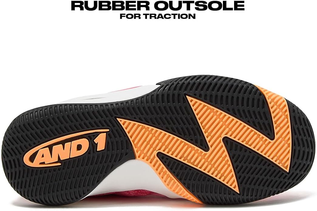 AND1 Boys & Girls Basketball Shoes, Cool Kids Basketball Sneakers, Size Little Kid 11 to Big Kid 7