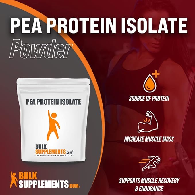 BulkSupplements.com Organic Pea Protein Powder - Plant Based & Vegan Protein Powder - Unflavored &