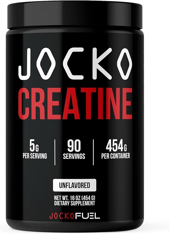 Jocko Fuel Creatine Monohydrate Powder - Creatine for Men & Women, Supplement for Athletic