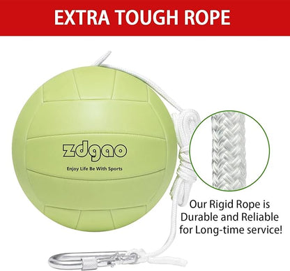Portable Tetherball-Glow in The Dark Replacement Tether Ball with Carabiner, Ball Pump with Needle