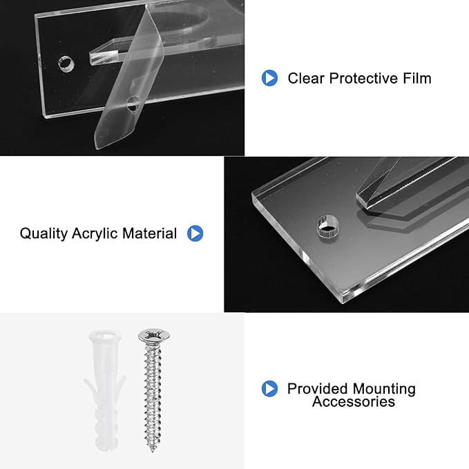 uxcell 6 Pcs Sword Holder Wall Mount Sword Racks Acrylic Wall Sword Display Hanger with Mounting