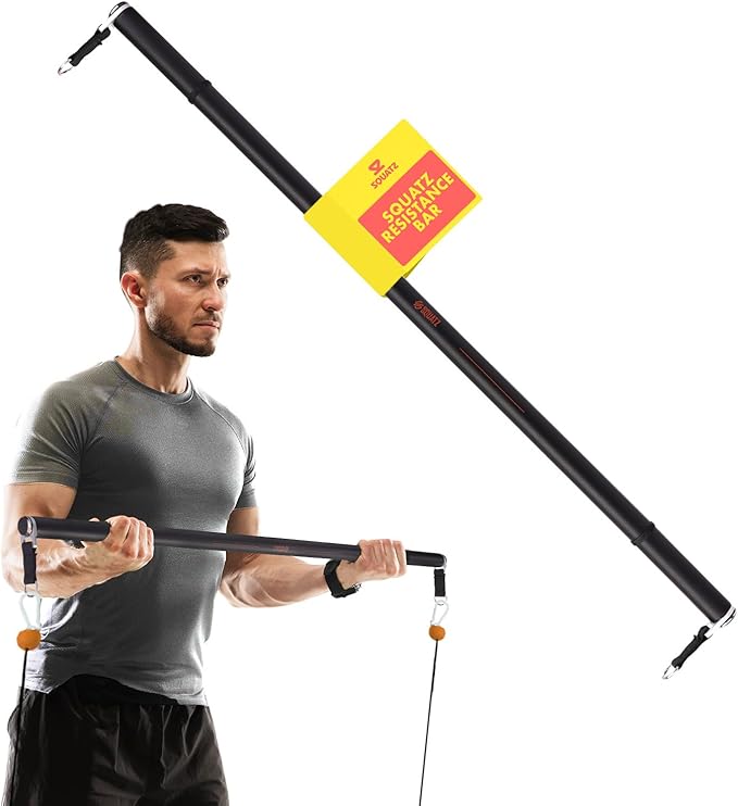 SQUATZ Pull-Up Workout Station with Bench - Multifunctional Gym Equipment Setup w/Pulling Bar
