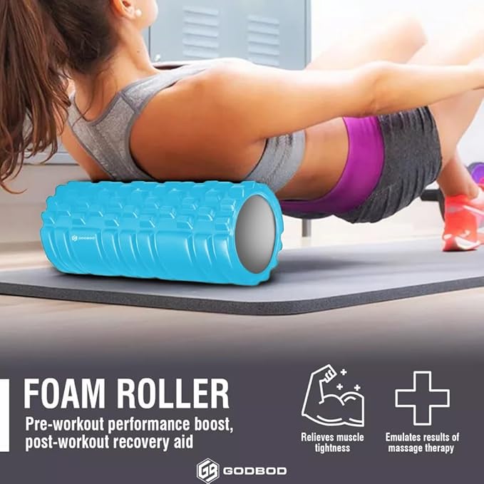 Deep Tissue Foam Roller - High-Density Muscle Massage Roller for Recovery, Pain Relief, Trigger