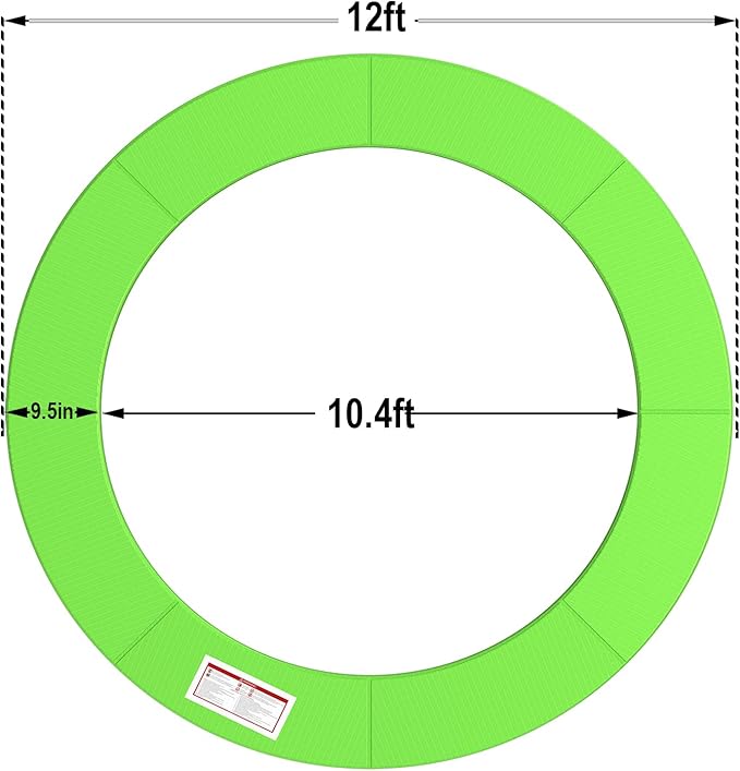 LANGXUN Universal Trampoline Repalcement Safety Pad, 8ft 10ft 12ft 14ft 15ft 16ft Waterproof