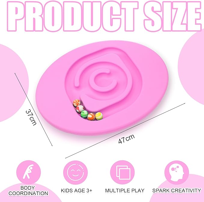 Maze Balance Board for Kids Plastic Wobble Rocker Balance Board with Mini Balls Load 170lb for