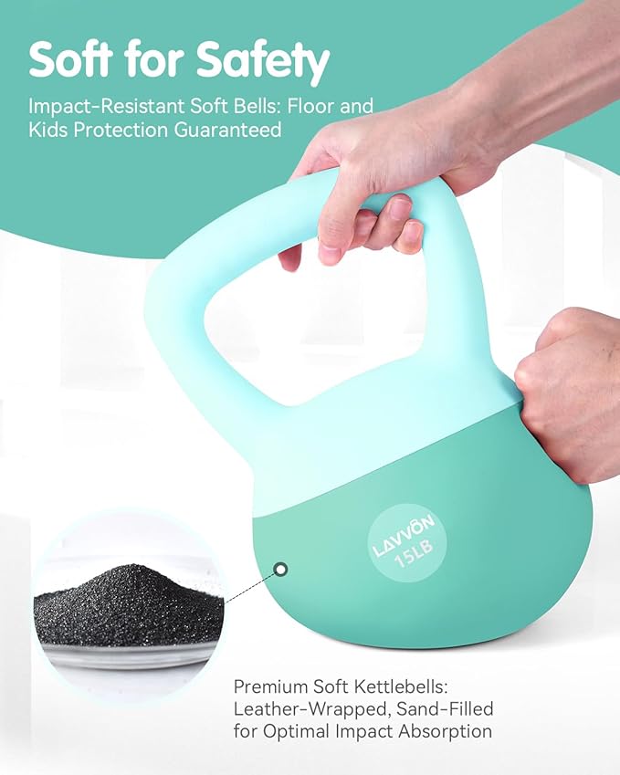 Soft Kettlebell - Cushioned Impact-Resistant Base and Anti-Slip, Kettle bell Anti-Slip Grip Weight