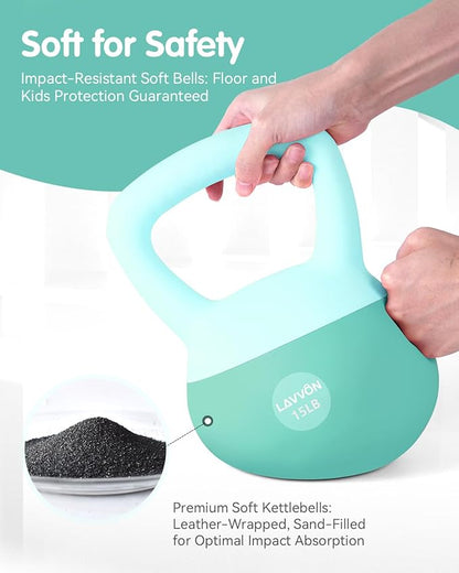 Soft Kettlebell - Cushioned Impact-Resistant Base and Anti-Slip, Kettle bell Anti-Slip Grip Weight