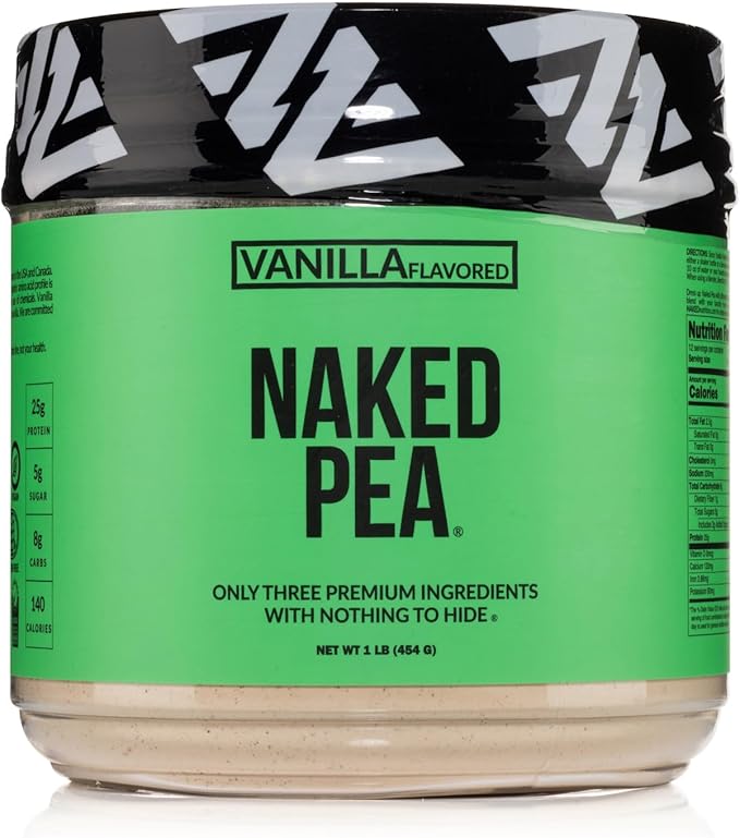 Vanilla Pea Protein Isolate from North American Farms, Only 3 Ingredients, Vanilla Vegan Protein