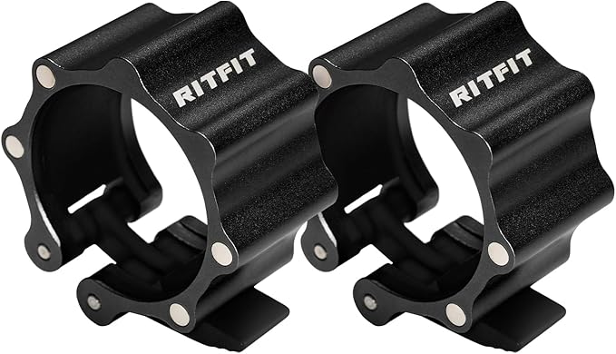 RitFit 2-Inch Magnetic Barbell Collars Locking Clamps - Heavy Duty Aluminum Alloy, Quick Release