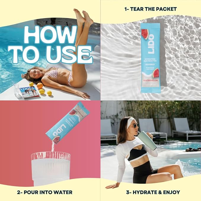LIDO Variety Pack Electrolyte Powder Packets — Clean, Zero-Sugar Hydration Drink Mix with Balanced