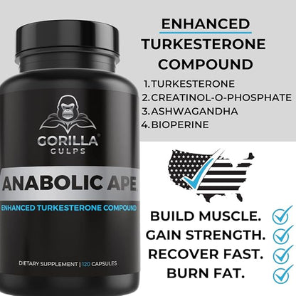 | Anabolic Ape ??Enhanced Turkesterone Compound | Turkesterone, Creatinol-O-Phosphate, Ashwagandha