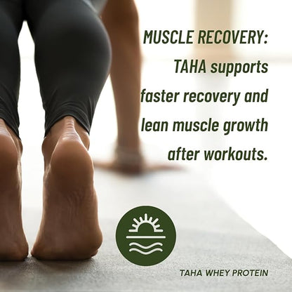 Taha Health & Nutrition Natural Unflavored Whey Protein Concentrate Powder, 25g Protein, 140