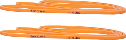 41” Resistance Loop Band - Pair of 2 Orange Resistance Bands (5 to 15 Pounds - 0.25 inches Wide)