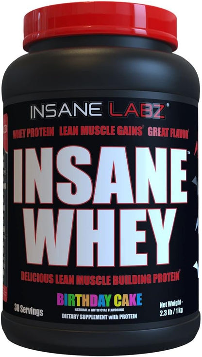 Insane Labz Insane Whey,100% Muscle Building Whey Protein, BCAA Amino Profile, Mass Gainer, Meal