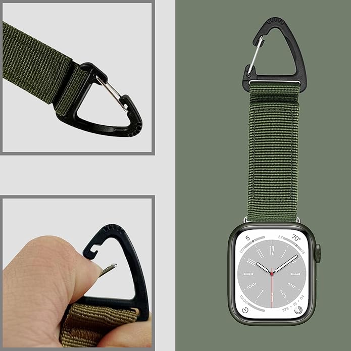 Tactical Duty Belt Keychain Compatible with Apple Watch 38mm 40mm 41mm 42mm 44mm 45mm 46mm 49mm