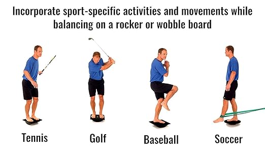THERABAND Wobble Board Stability and Balance Trainer, Round Balance Board for Physical Therapy