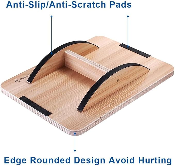 StrongTek Professional Wooden Balance Board, Rocker Board, Wood Standing Desk Accessory, Balancing