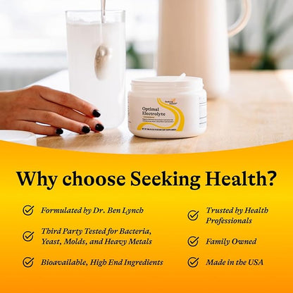 Seeking Health Optimal Electrolyte Powder, Lemonade Flavor, Healthy Energy and Endurance Support